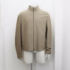 Tan Cotton Nylon Blend Jacket