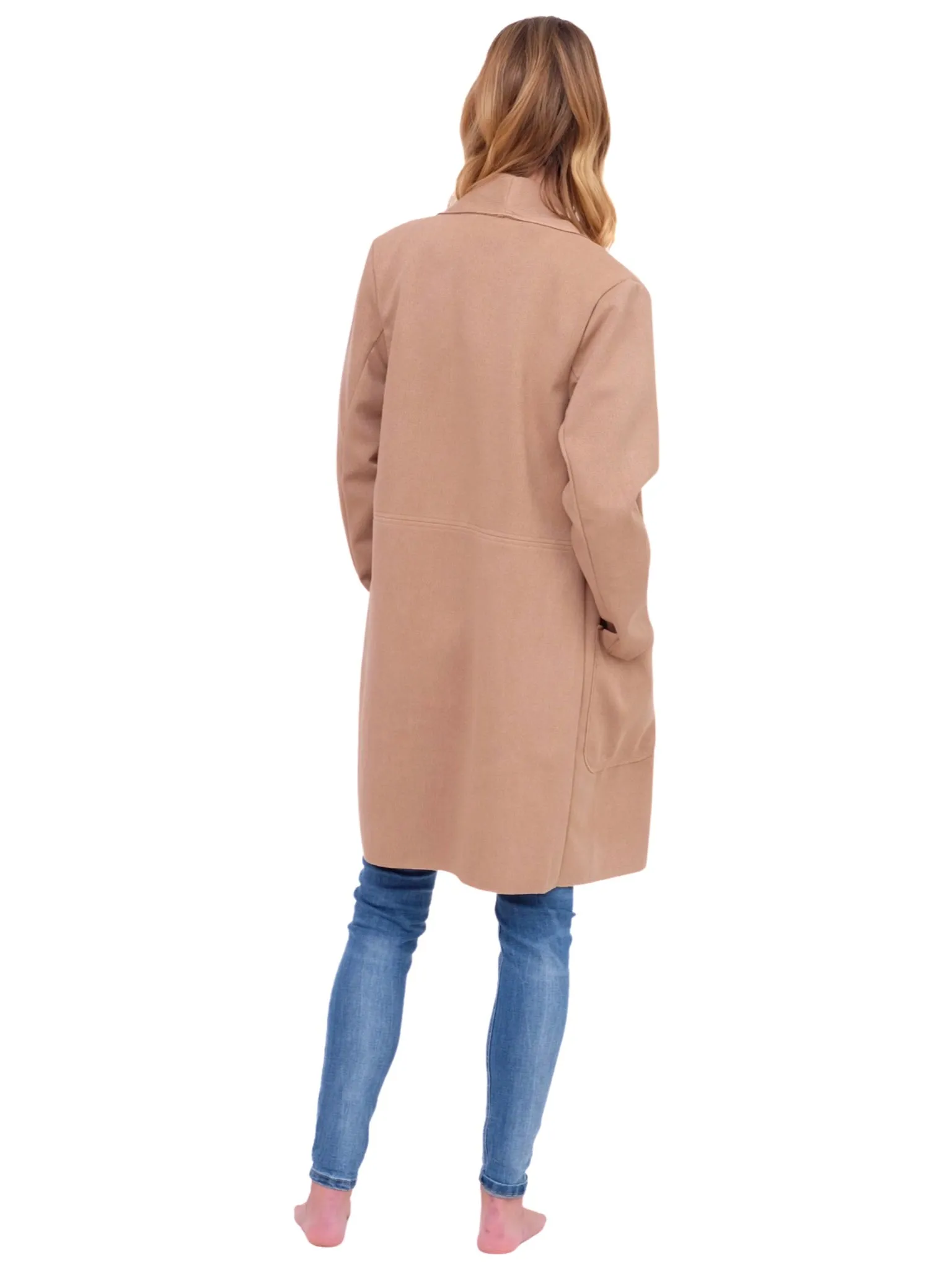 Tan Open Front Coat