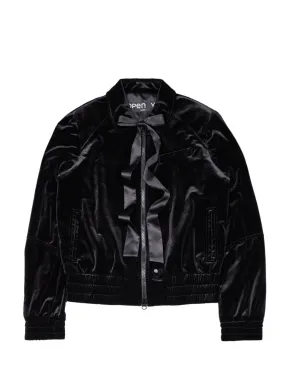 Tie Velvet Bomber Jacket