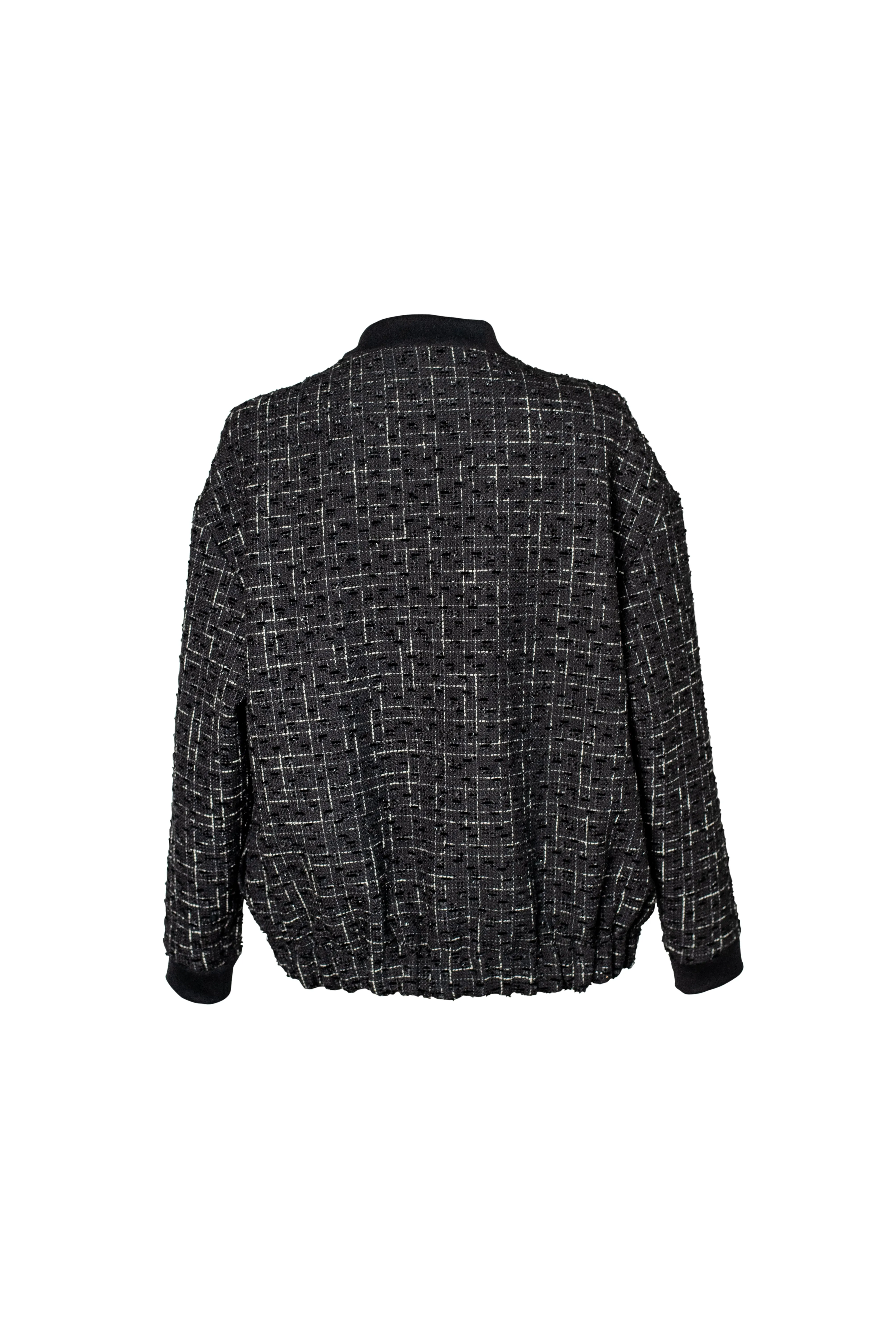 Una Checkered Bomber -  Black