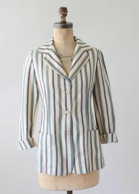 Vintage 1960s French Striped Jacket