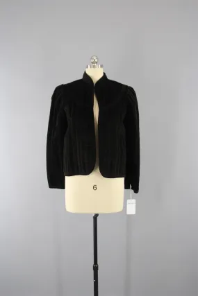 Vintage 1980s Brown Velvet Jacket