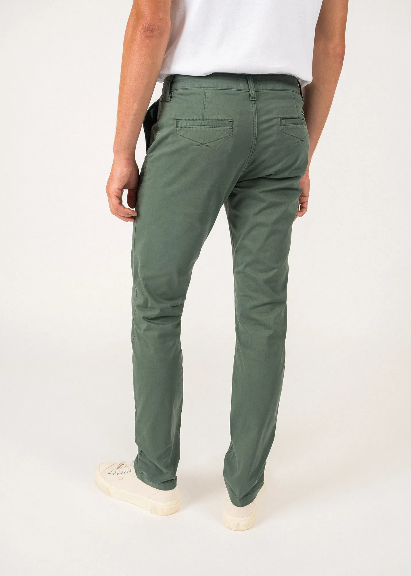 Voile Hiver chino pants - in stretch cotton twill (VEGETAL)