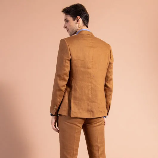 Voyager Tan Linen Blazer