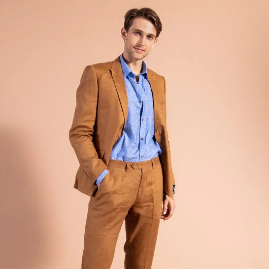 Voyager Tan Linen Blazer