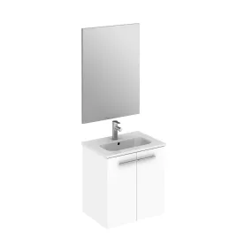 Wall-Mount Vanity 20" x 14" 2 Doors in High Gloss Lacquered White