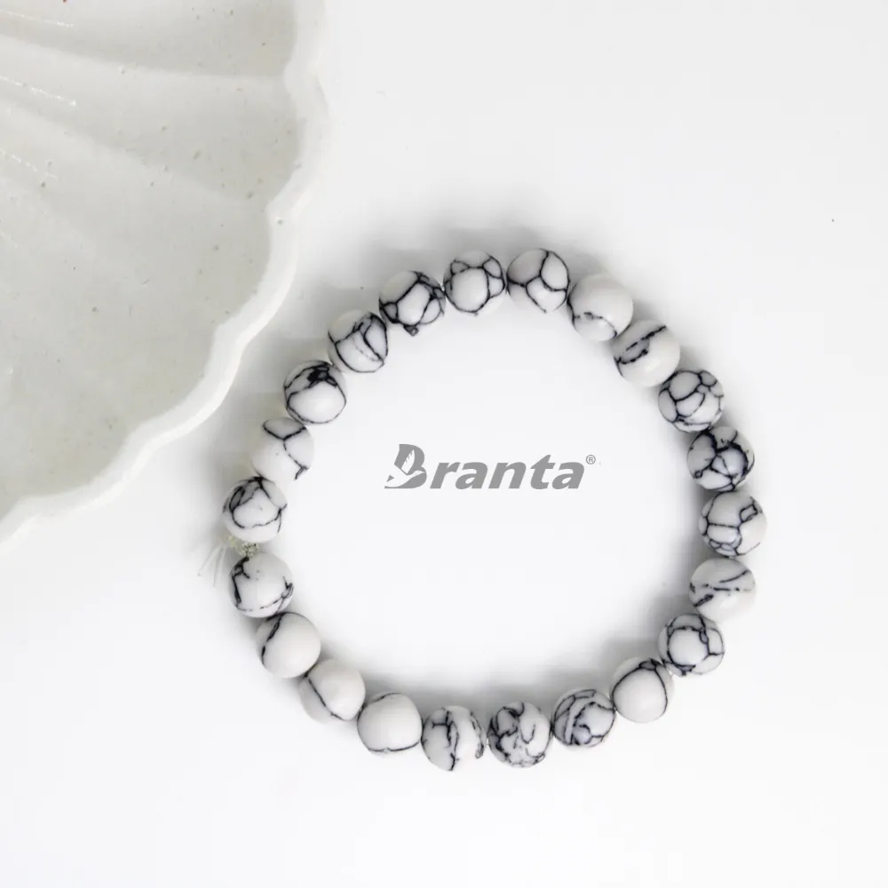 White Howlite Harmony Stone Bracelet For Women