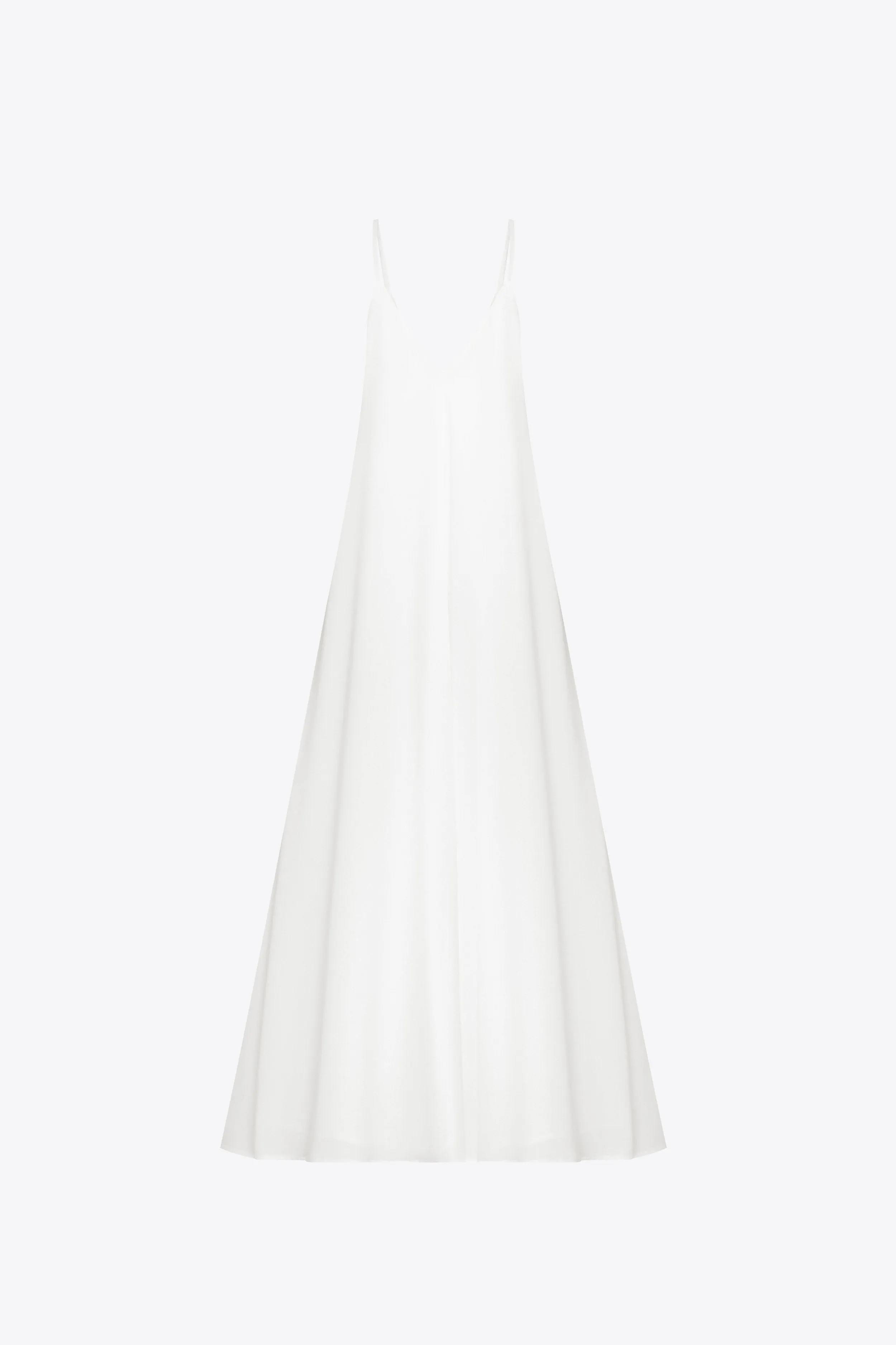 White Silk Long Dress by INNNA