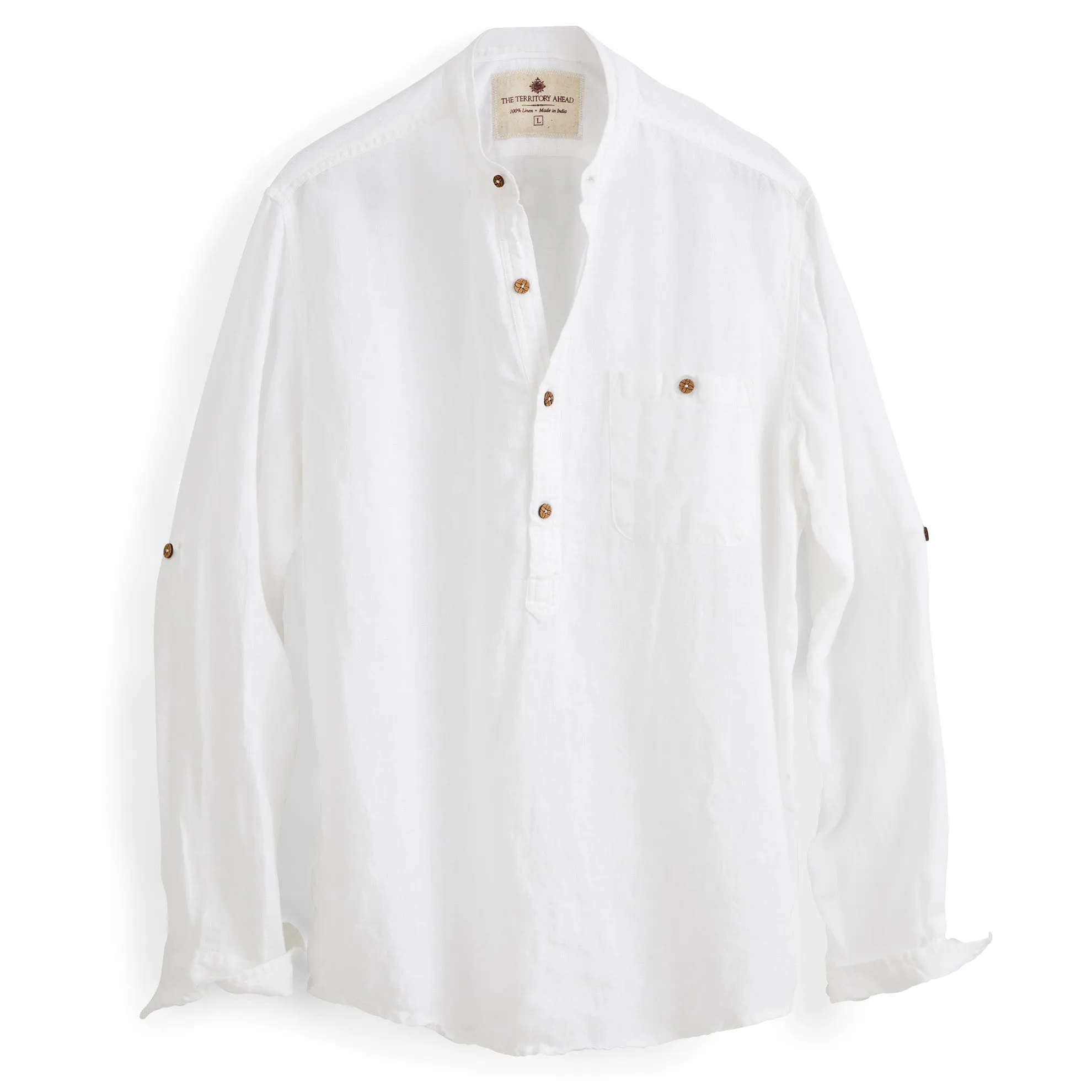 Windsail White Linen Popover - Tall