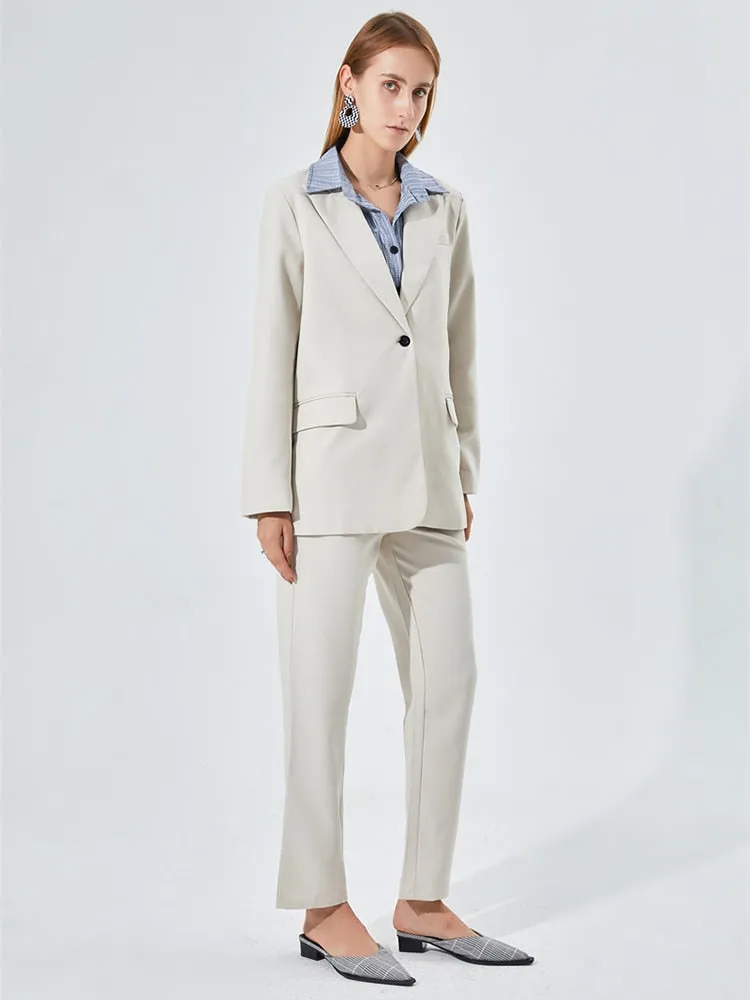 Women Blazer And Guard Pants Sets Two Pieces Women Formal Suit