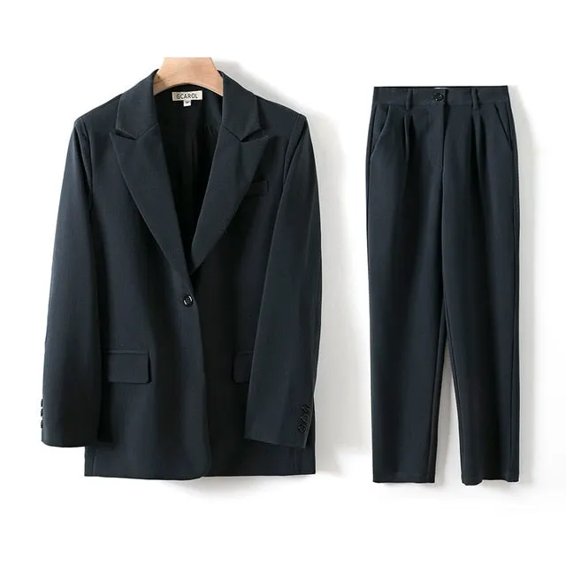 Women Blazer And Guard Pants Sets Two Pieces Women Formal Suit