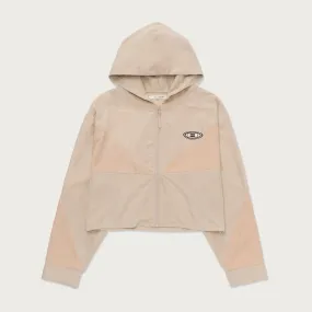 Womens Colorblock Full Zip - Tan