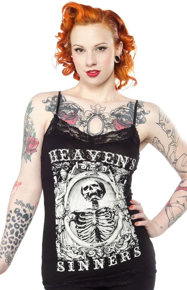 Womens Heavens Sinners Cami in Black