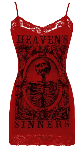 Womens Heavens Sinners Camisole Crimson