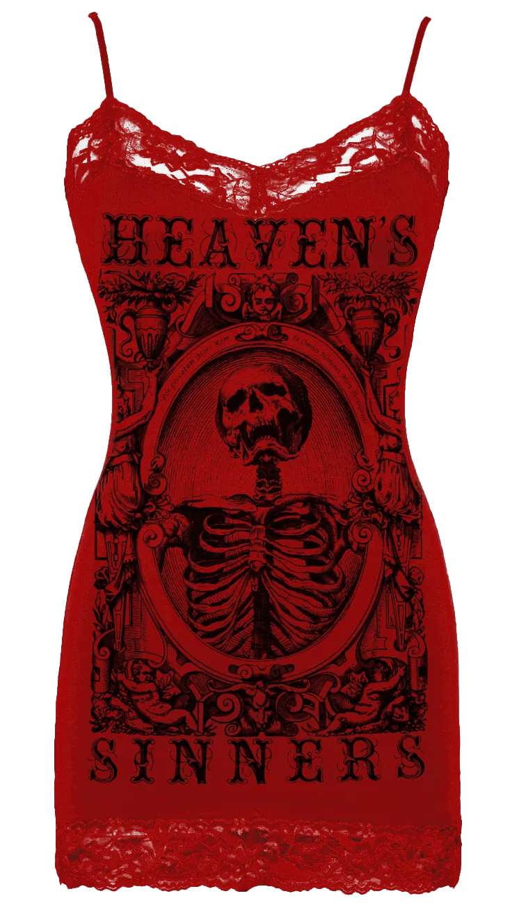 Womens Heavens Sinners Camisole Crimson