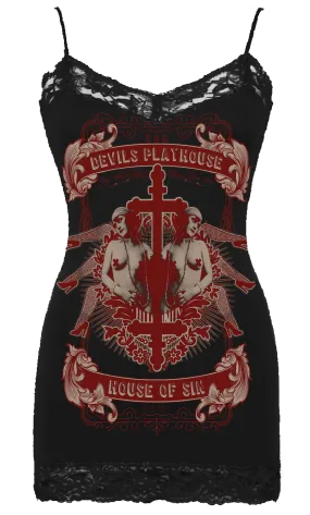 Womens House of Sin Cami Black