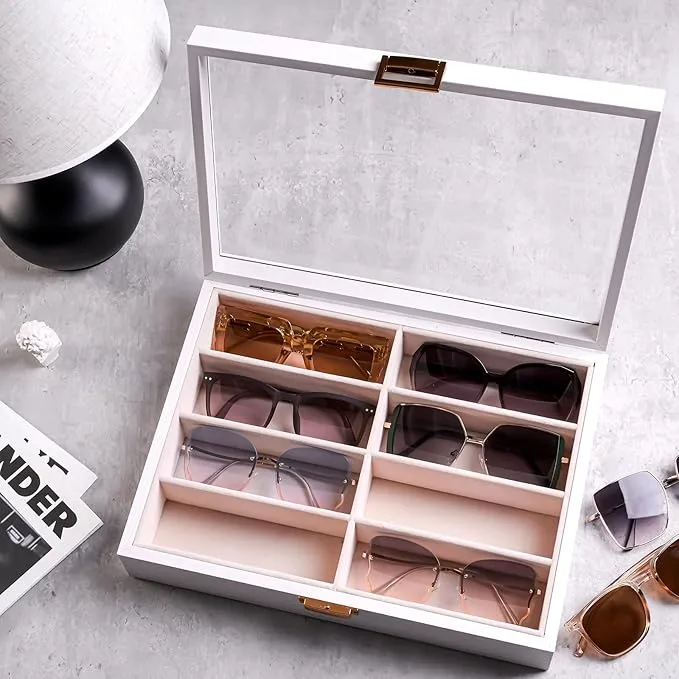 Wooden Sunglasses Organizer Trays for Men Women