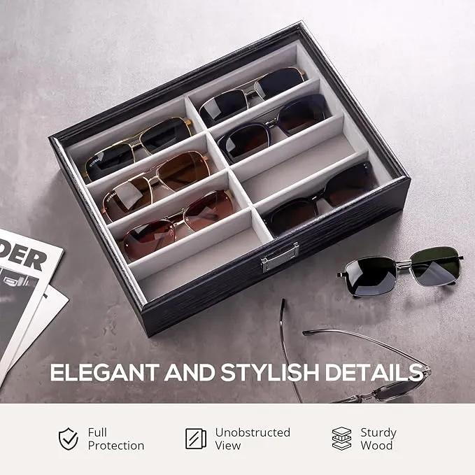 Wooden Sunglasses Organizer Trays for Men Women