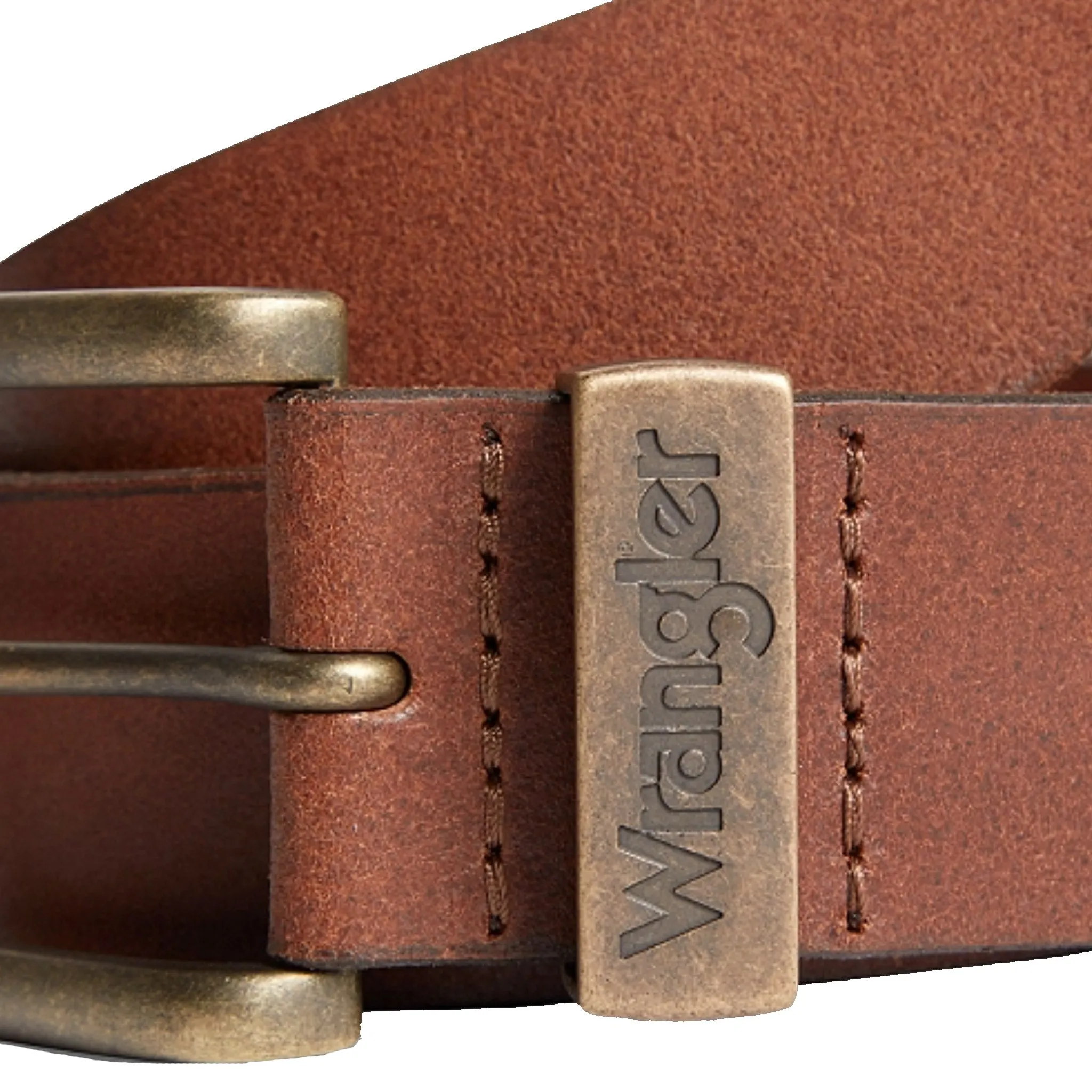 Wrangler Metal Loop Belt - Cognac