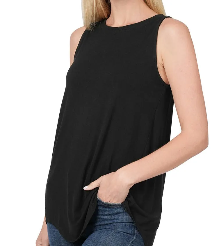 Zenana Luxe Round Neck Tank (S-3X)