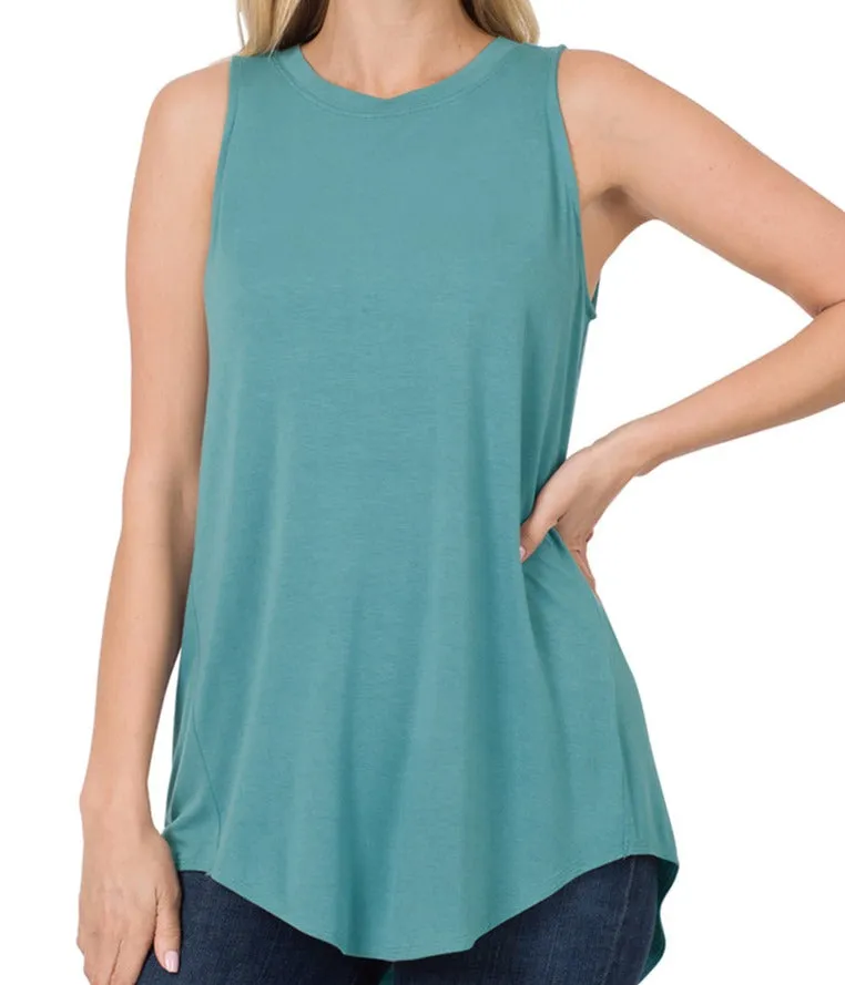 Zenana Luxe Round Neck Tank (S-3X)